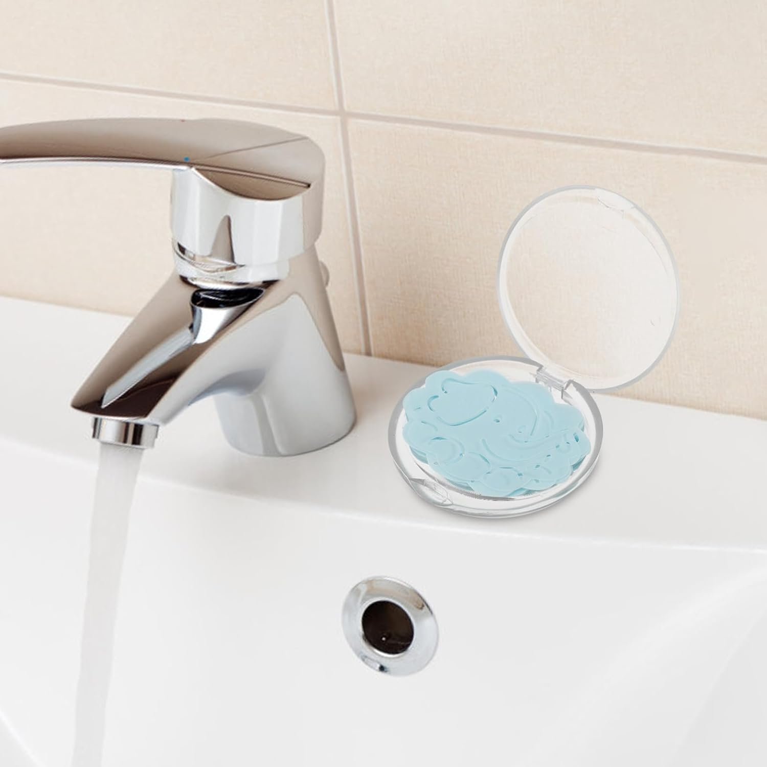 Abaodam 50Pcs Soap Sheets of Portable Hand Cleaning Soap Sheets for Travel Camping Hiking Petal image number 6