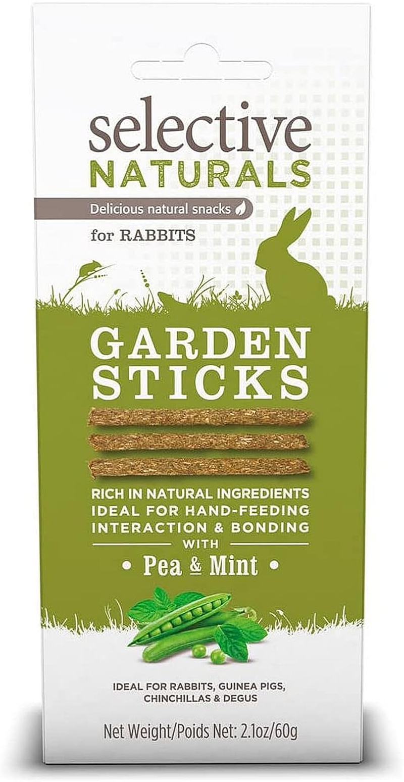 Selective Naturals Garden Sticks 60Gm - Treats Suitable for Rabbits and Guinea Pigs, Pea and Mint image number 6