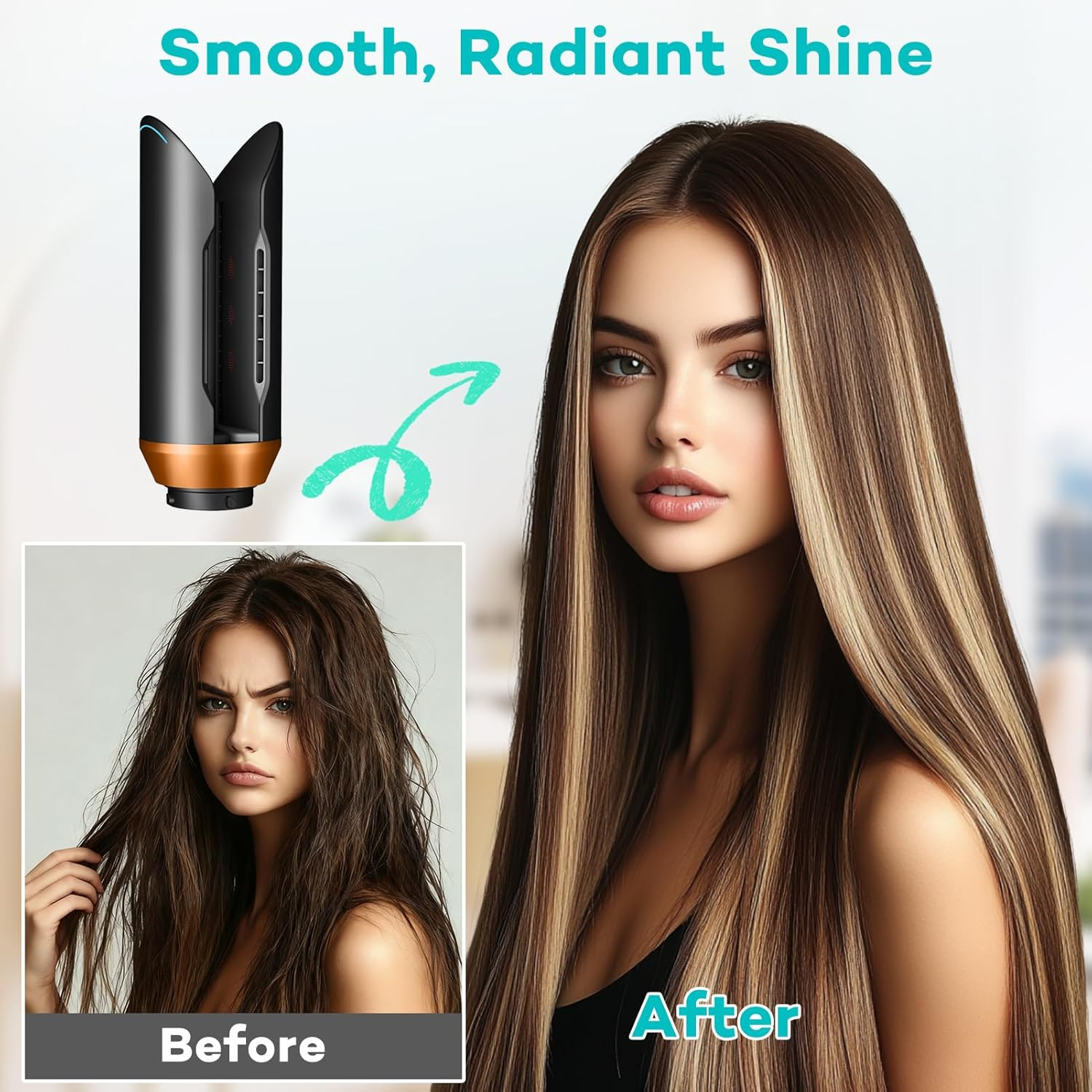 Dxyue Hair Styling Straighten Nozzles Attachment for Dyson Airwrap HS01 HS05 HS08 Styler, Curly Hair, Large Waves image number 5
