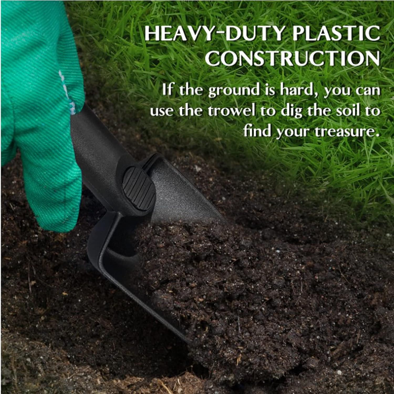 Sand Scoop and Shovel, Sturdy ABS Plastic Digging Tools with Ergonomic Handle, Beach Metal Detecting Tool Digging Shovel for Kids, Adults, for Beach Gold Prospecting image number 3