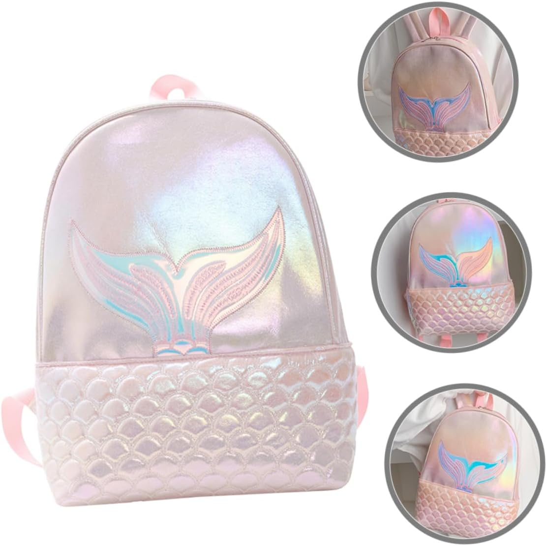 DEARMAMY Mermaid Boys and Girls Backpack for School and Travel Cute Cartoon Design for Preschool and Elementary Girls image number 3