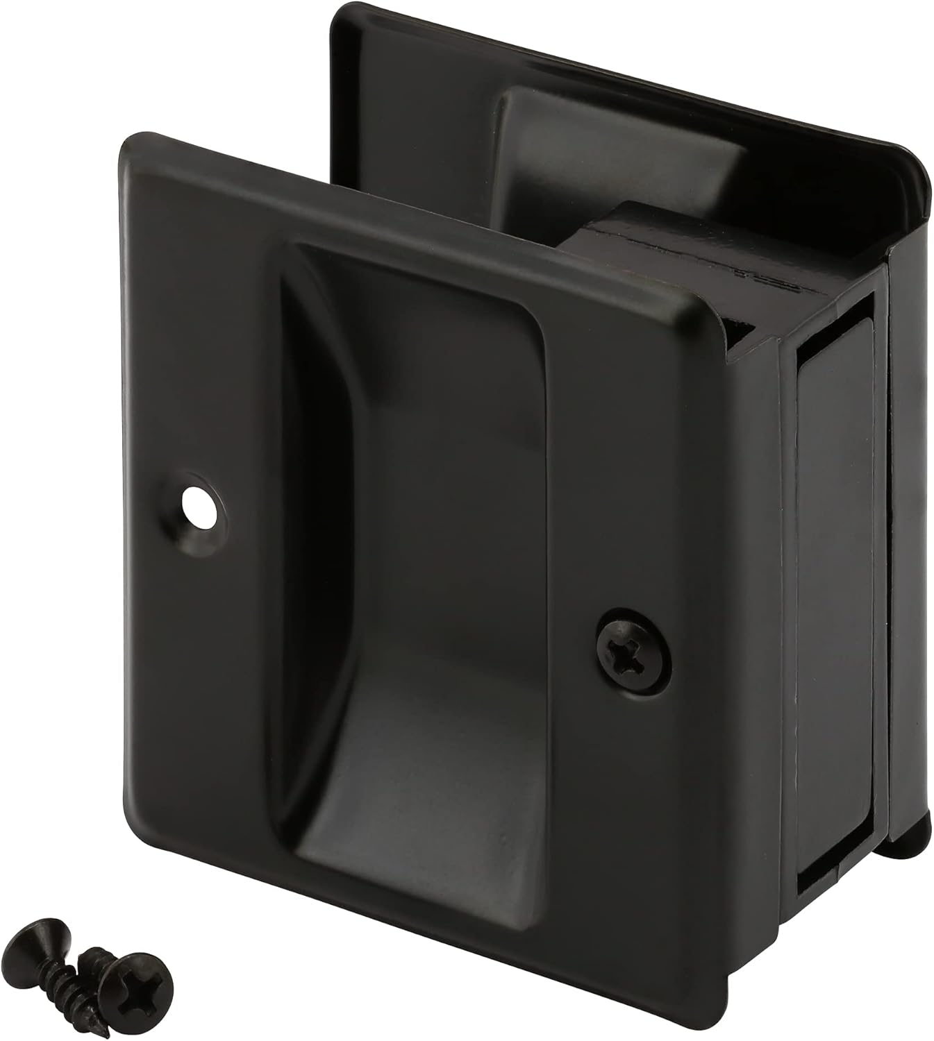 Prime-Line N 7577 Pocket Door Passage Pull, Matte Black Finish (Single Pack)