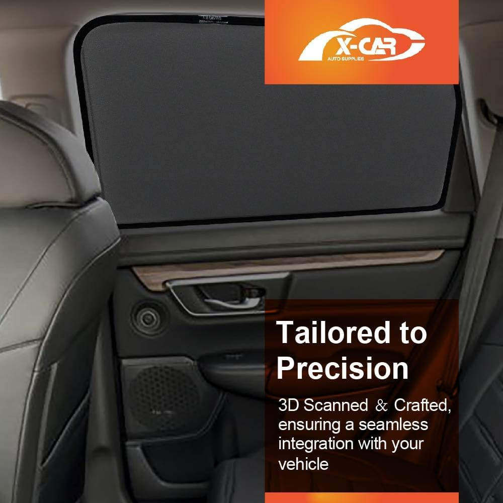 X-CAR Magnetic Car Window Sun Shade Compatible with Honda CRV CR-V 2017-2023 Rear Side Window Blind Mesh image number 2