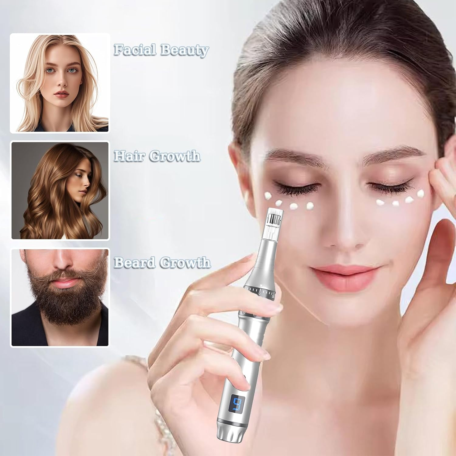 Derma Roller Pen 0.25Mm, Microneedling Pen for Hair Face Scalp Beard Skin Care at Home Use image number 2