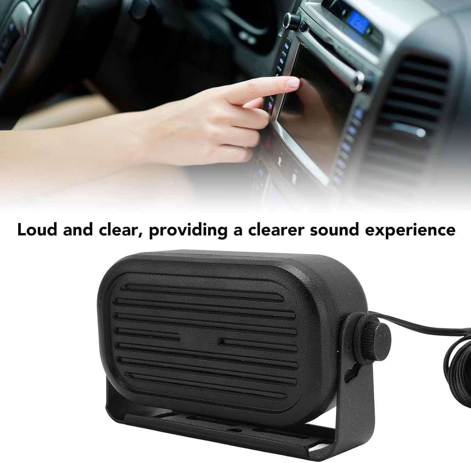 3.5Mm Car External Speaker,Loud and Clear Sound Mini External Speaker,Long Cable Car,For Cbham Scanners Mobile Transceiver image number 3