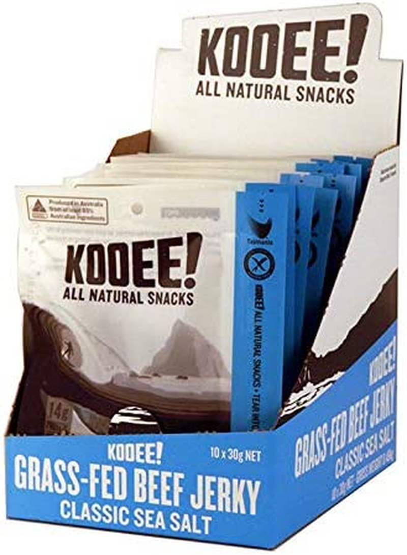 KOOEE! Grass-Fed Beef Jerky Classic Sea Salt, 10 Count, Classic Sea Salt image number 4