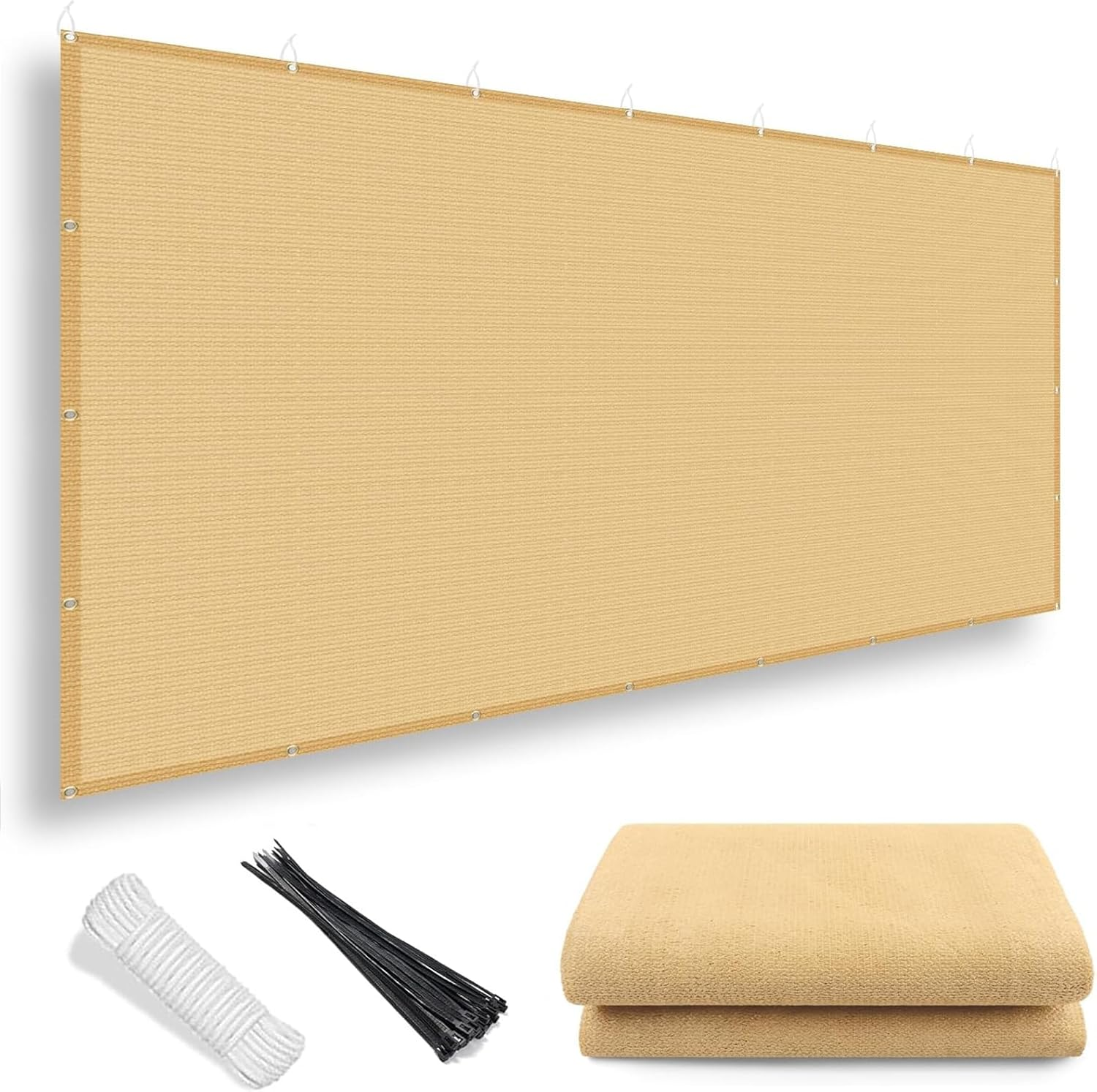 LIODUX Sun Shade Cloth, 185 GSM Permeable Fabric, 90% UV Protection Pergola Shade Cover, Durable Garden Sunshade Tarp Cover for Greenhouse, Plant Cover, Chicken Coop, Patio, Pergola (5 X 6 Meter) image number 4