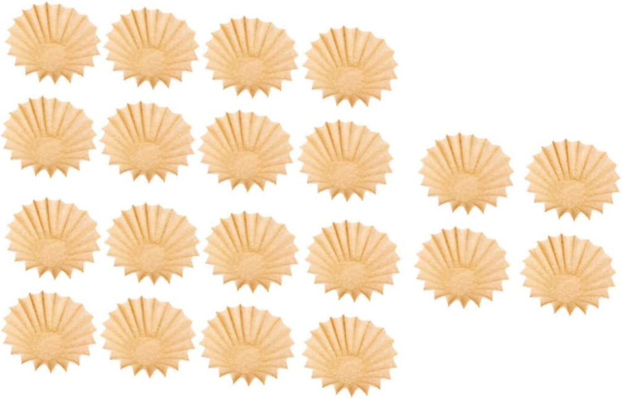 Ciieeo 100 Sheets Bowl Shaped Filter for Kung Fu Tea Wavy Design Filter Natural Coffee Tools Reusable Large for Home Outdoor Tea image number 3