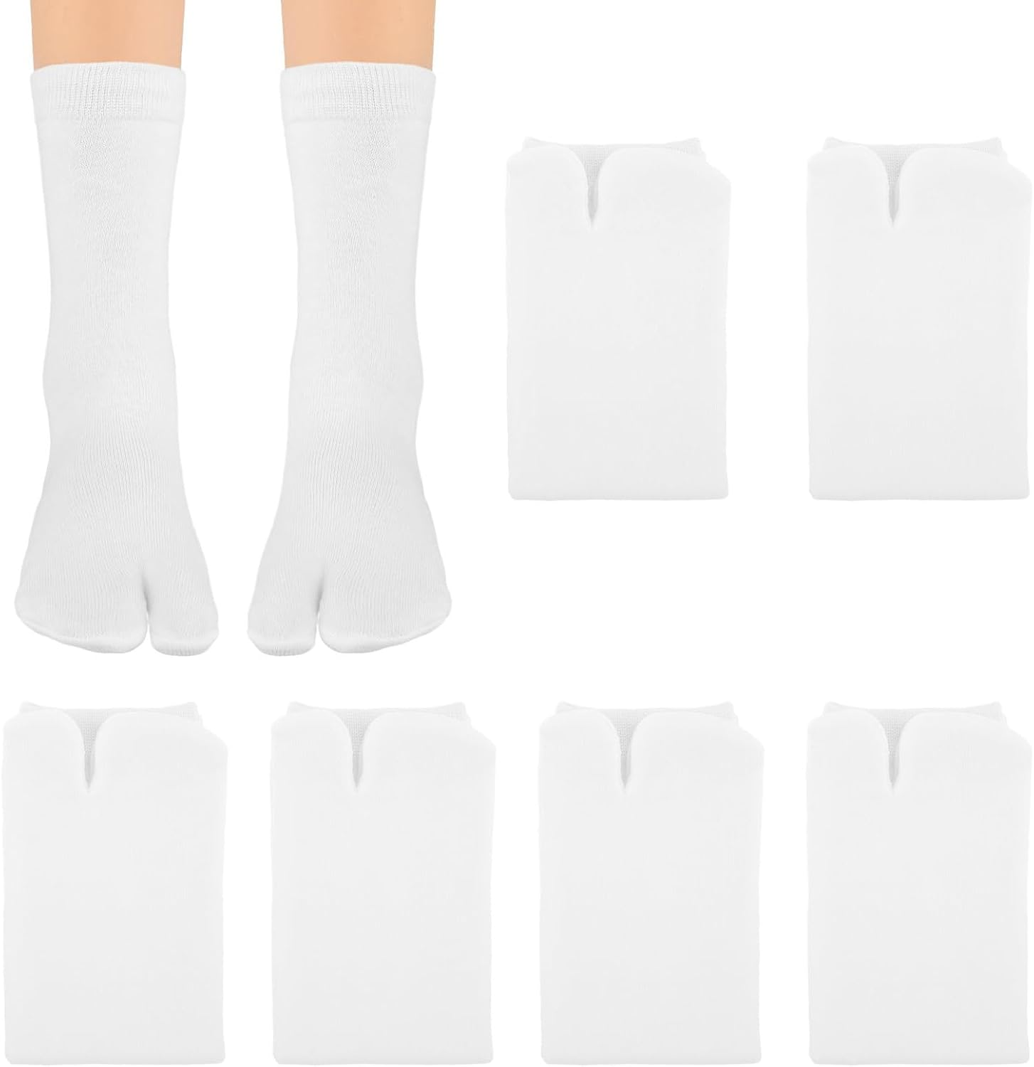Flip Flop Socks for Men and Women, Cotton Tabi Socks with Split Toe Design, Breathable, Durable, Comfortable, 6 Pieces Set, SZTTY