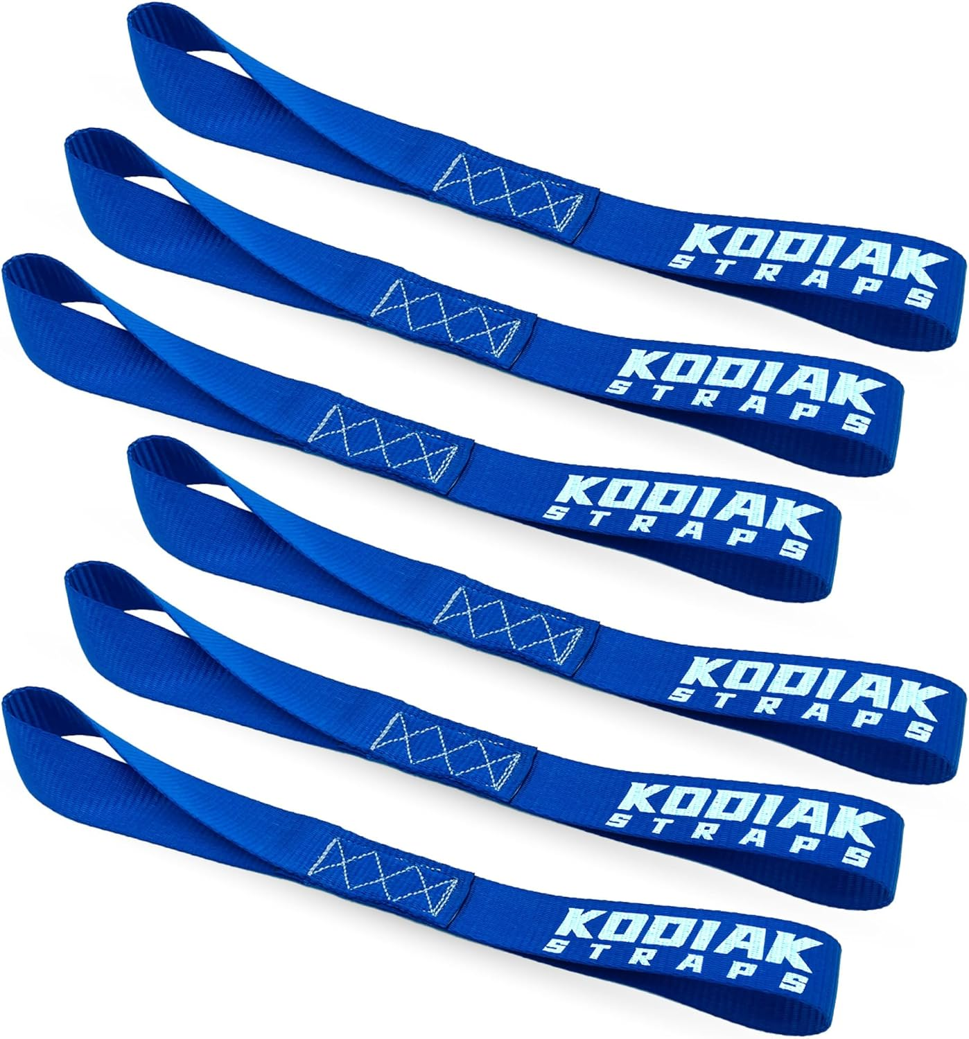 Soft Loop Tie down Straps - 1 X 12 Inches- 4,500 Lb Load Capacity - Green 6 Pack - Loops for Securing ATV, UTV, Motorcycles, Scooters, Dirt Bikes, Lawn & Garden Equipment by Kodiak Straps image number 5