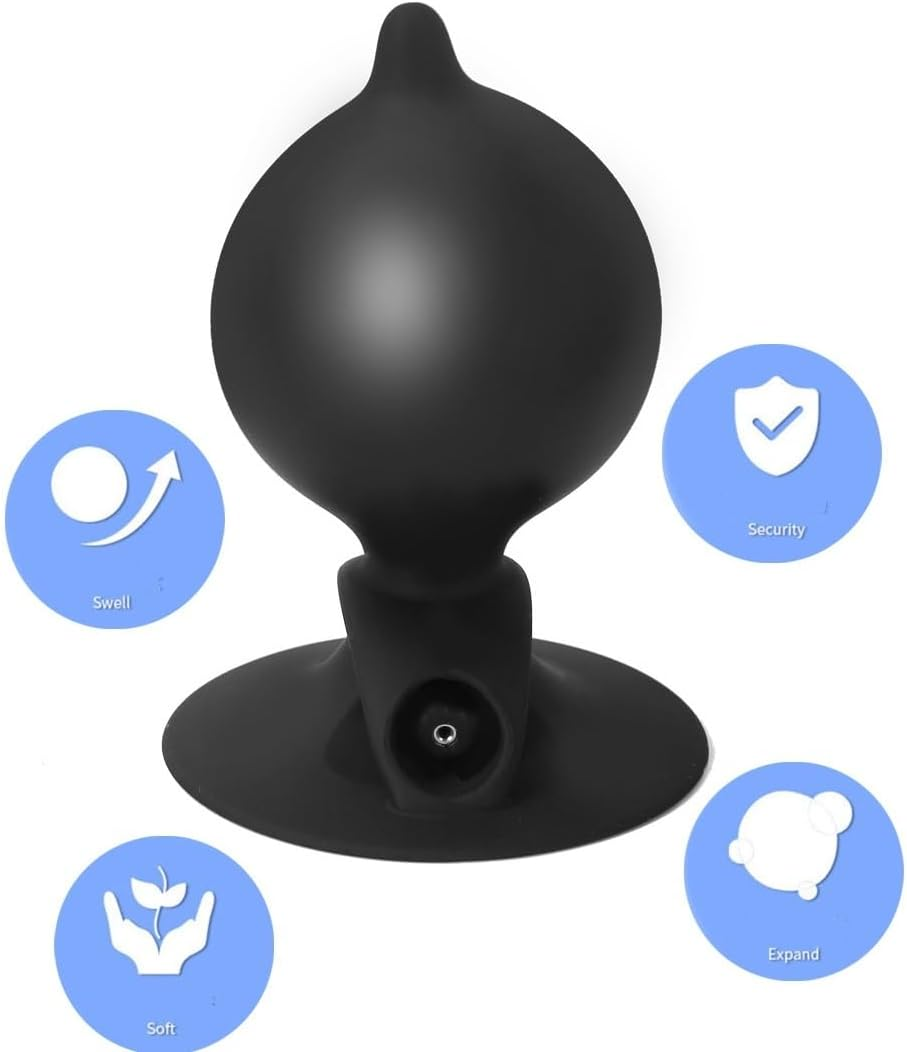 Suction Cup Anal Plug Inflatable Anal Plug Inflatable Anal Bead Butt Dildo Plug Sm Silicone Anal Coach Adult Sex Toy Adult Female and Male Sex Toy Anal Pump Expander Inflatable Balloon Male Male Prostate G-Spot Sex Toy