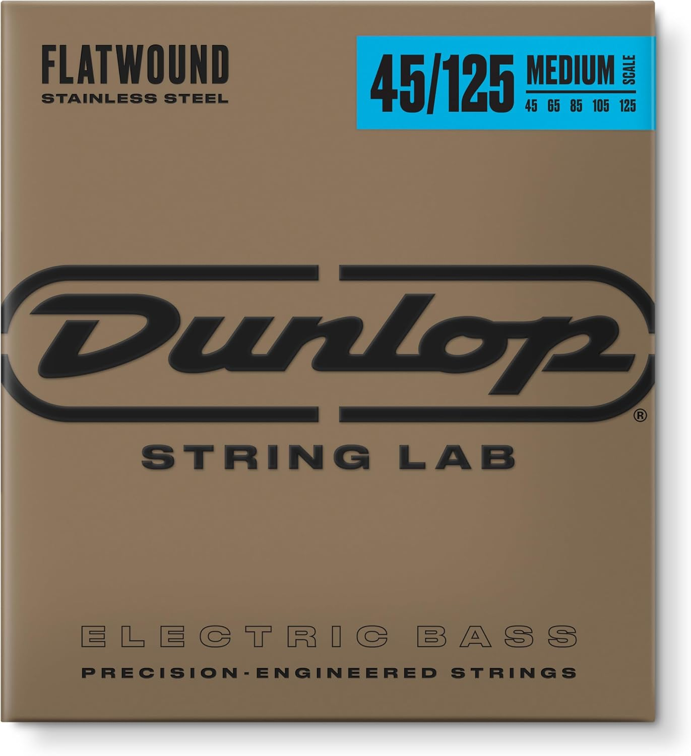 Dunlop DBN45105 Nickel Medium 4 String 45-105 Stainless Steel Bass Guitar Strings