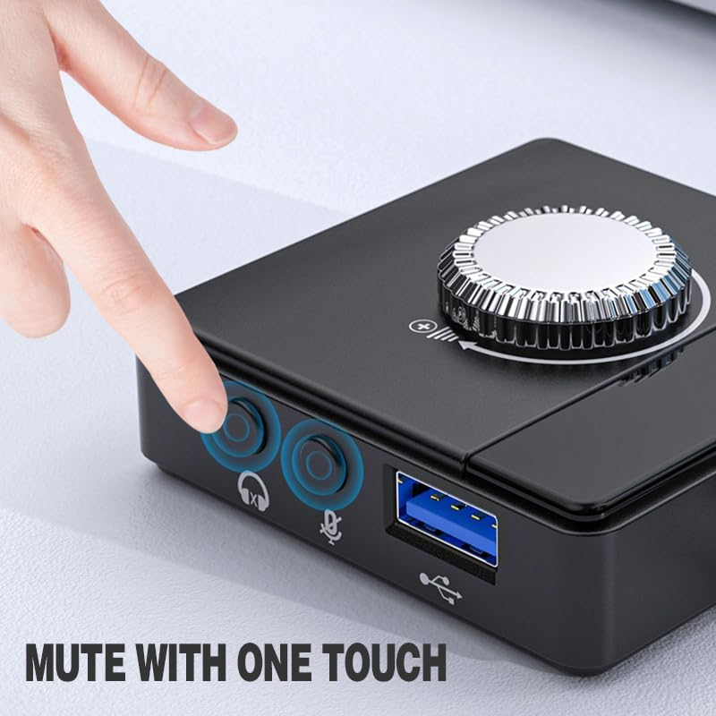AIMALL ORICO USB External Sound Card Adapter with Volume Control for PC & Laptops, Driver-Free Audio Output, Type-C Compatibility, Mute Switch & Microphone off Function image number 4