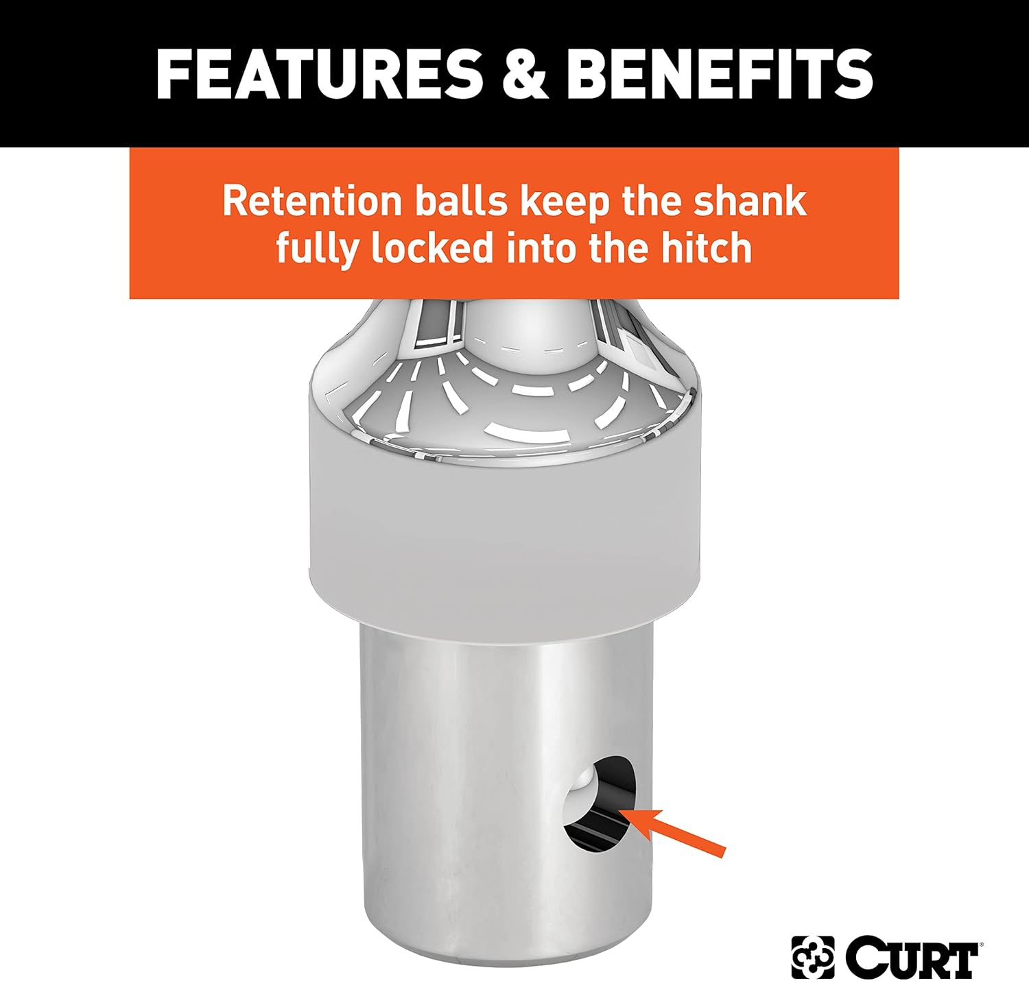 CURT 60634 38K Factory Style 3-Inch Gooseneck Ball, Fits Select Chevrolet Ford, GMC, Nissan Titan XD, Ram, Puck System Required image number 5