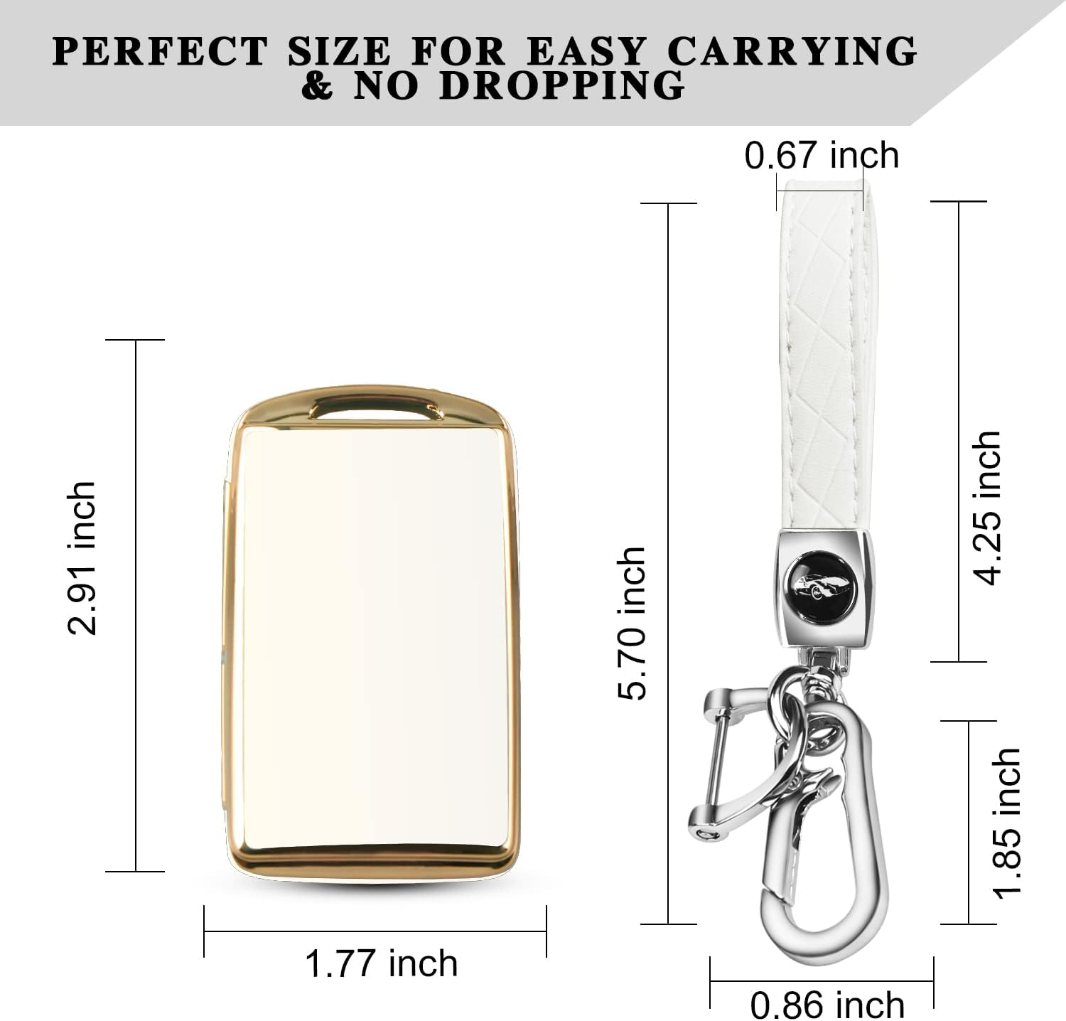 QBUC for Mazda Key Fob Cover Case with Keychain for 2019-2023 Mazda 3 6, Mazda 3 Hatchback, 2020-2023 Mazda CX-5, CX-9, CX-30 - Blue image number 4