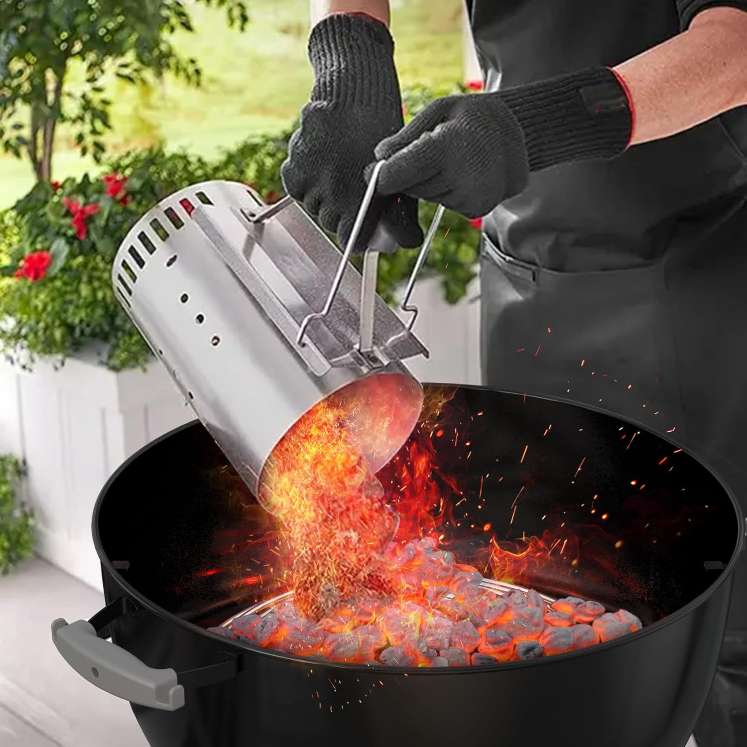 Onlyfire Charcoal Holder, Upgrade Fire Grate for Weber 22" Kettle Grills, Fire Starter