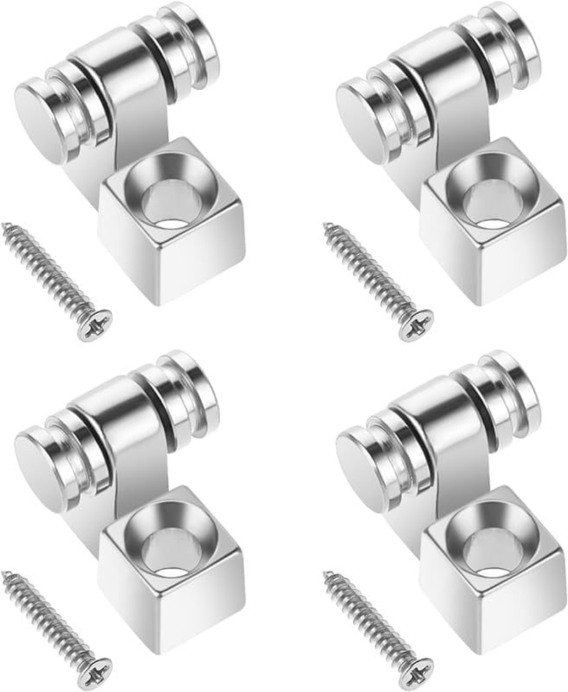 Vintage Roller Guitar String Guides String Trees Retainers, 4Pcs Chrome Roller String Trees Retainers,Roller String Trees String Retainer Guides,Roller String Trees Guides Retainer for Electric Guitar image number 3