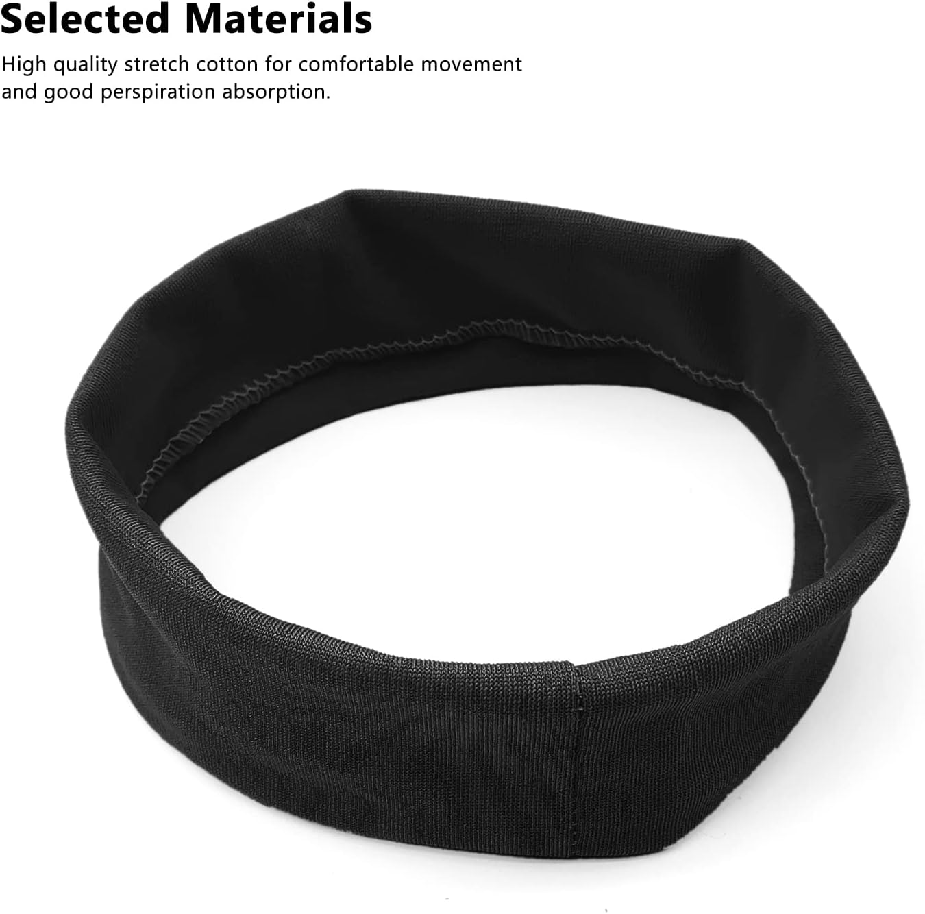 ALLY-MAGIC Stretchy Elastic Solid Headbands, Cotton Sports Hairband for Women Girls, Suitable for Yoga, Pilates, Running, Cycling Y6-TLFD image number 4