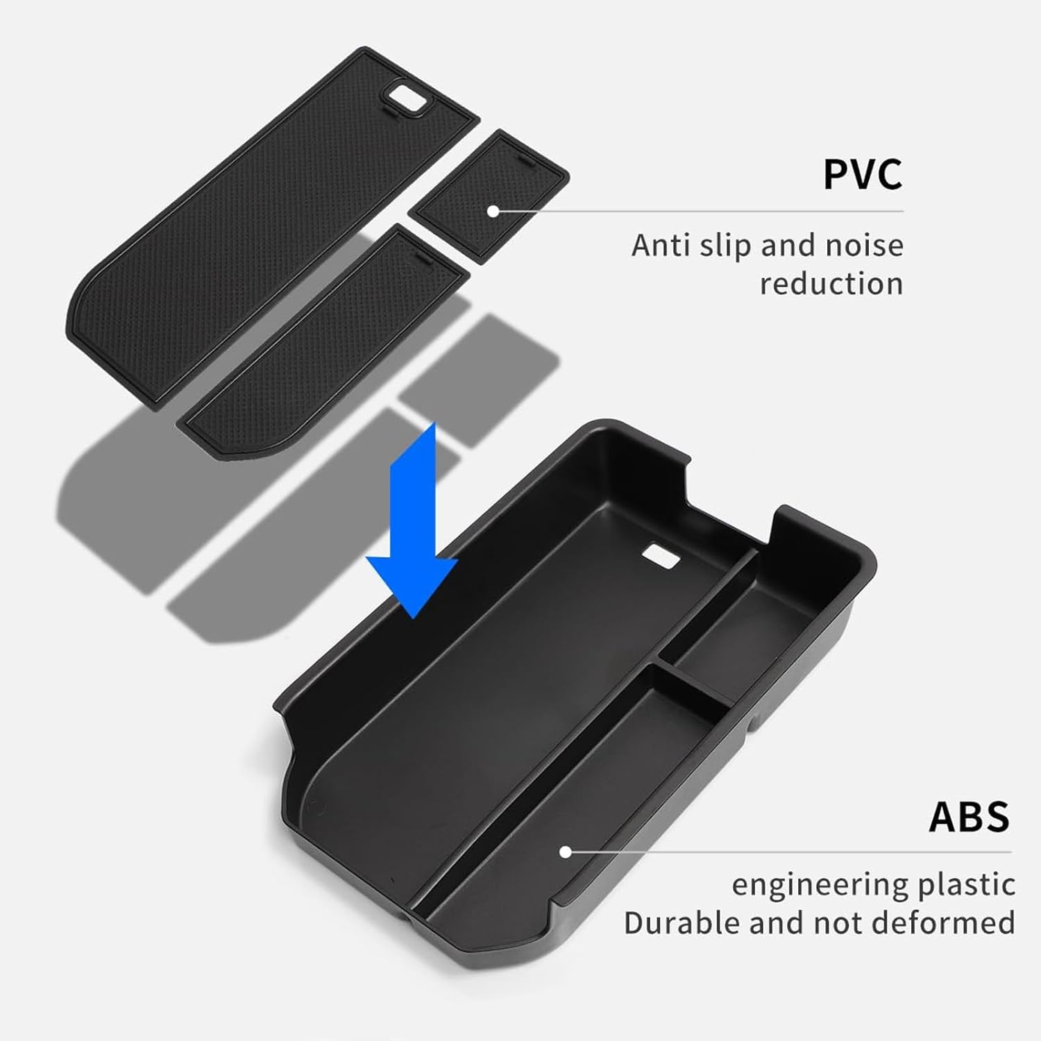Centre Console Armrest Organizer Tray Compatible with To-Yota Land Cruiser Prado 250 J250 LC250, Console Armrest Storage Box for 2024-2025 Land Cruiser Prado 250 Series (Not Fit Cool Box) image number 2