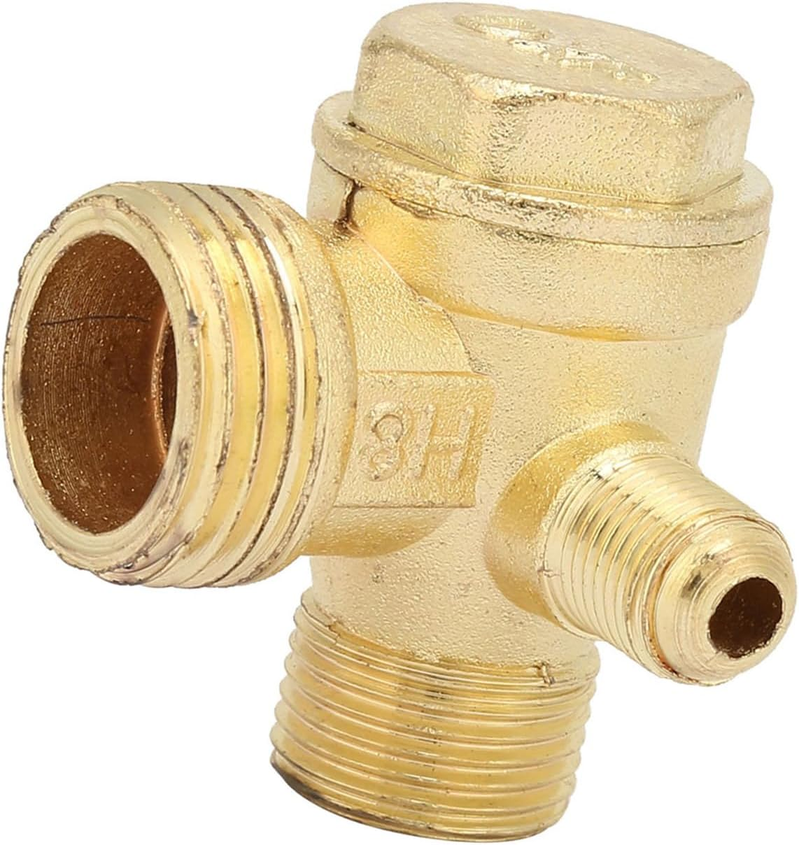 Cryfokt Durable Zinc Alloy Three-Way Check Valve for Air Compressor, Easy Installation for Workshop Workers and DIY Enthusiasts