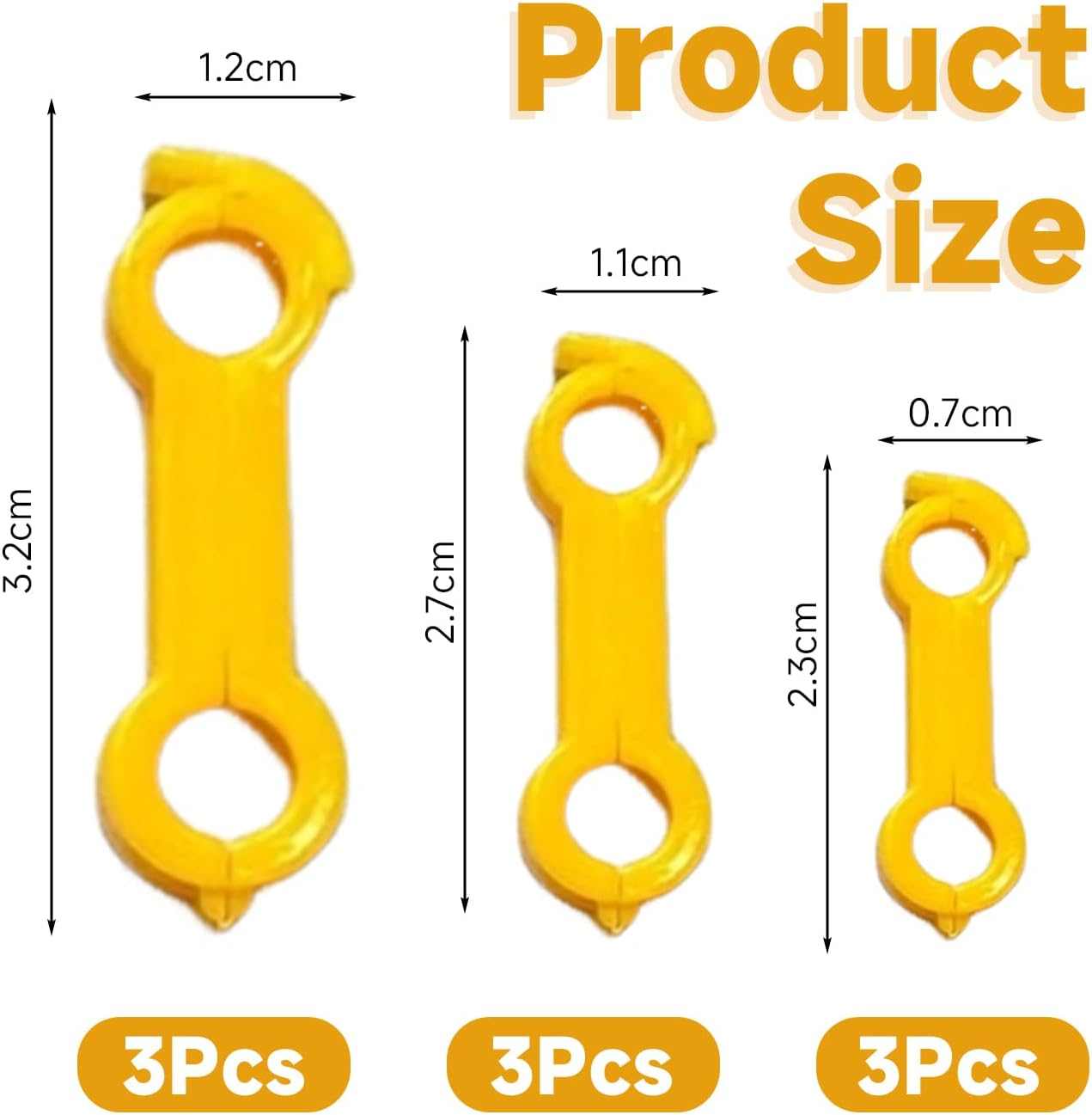 AIRTILY Pack of 9 Yellow Chicken Leg Stands, Plastic Double Foot Corrector, Creative Bird Support Clamp, Reusable, Suitable for Bird Chicks