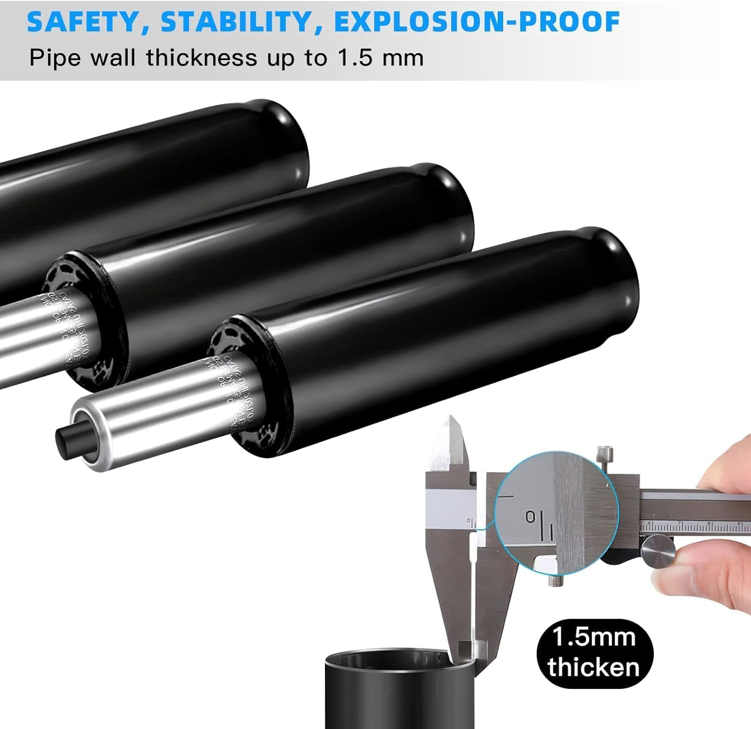 Universal Office Chair Gas Lift Cylinder, 1000 LBS Load - Bearing, Perfect for Desk Chair Restoration (4 Inch)