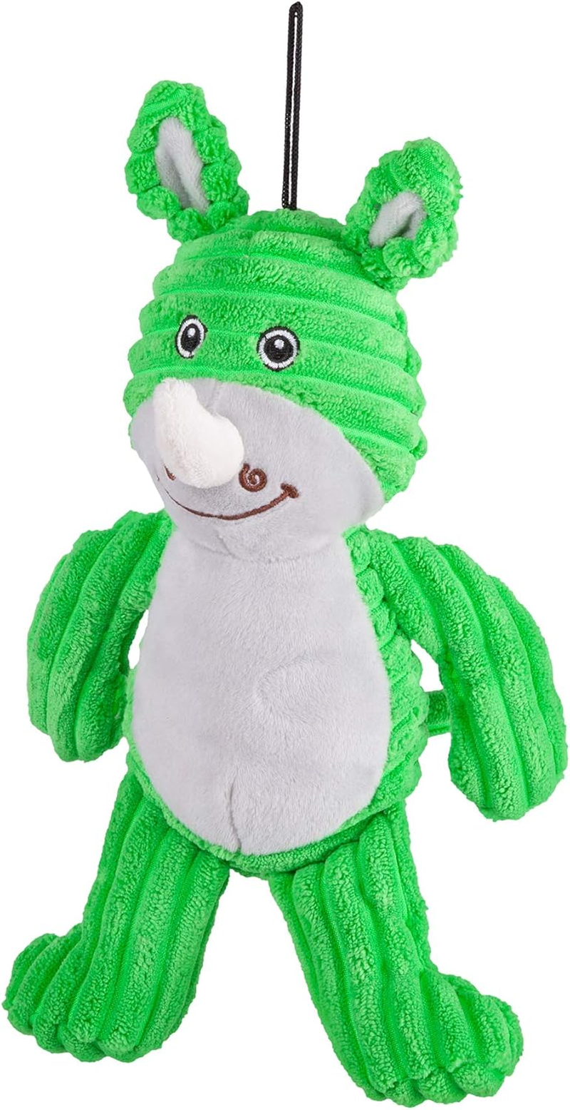 Kazoo 13412 Furries Funky Rhino Dog Toy, Medium