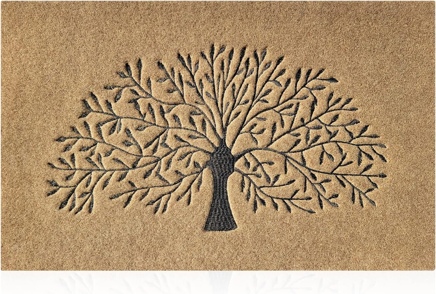 AAZZKANG Door Mats Outdoor Non Slip Front Door Mat Super Absorb Mud Easy to Clean Tree of Life Doormat for Entrance Indoor Patio Porch Grey