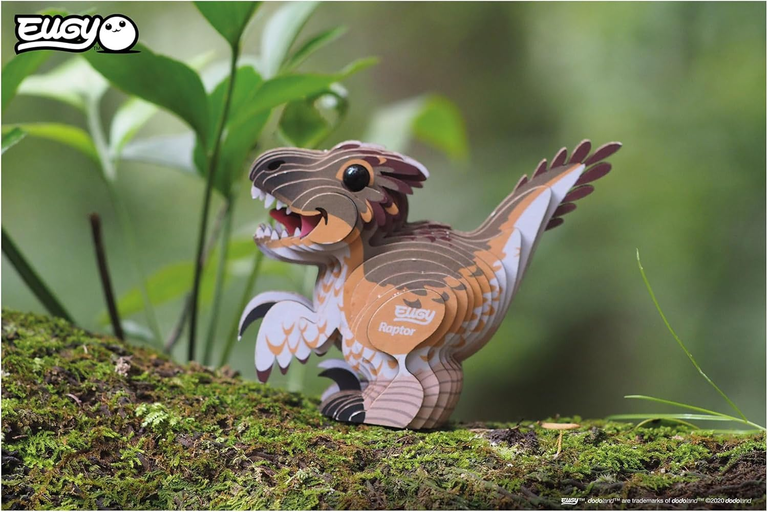 EUGY 065 Raptor 3D Puzzle - 25 Piece Eco-Friendly Educational Toy Puzzle for Boys, Girls & Kids Ages 6+ image number 2