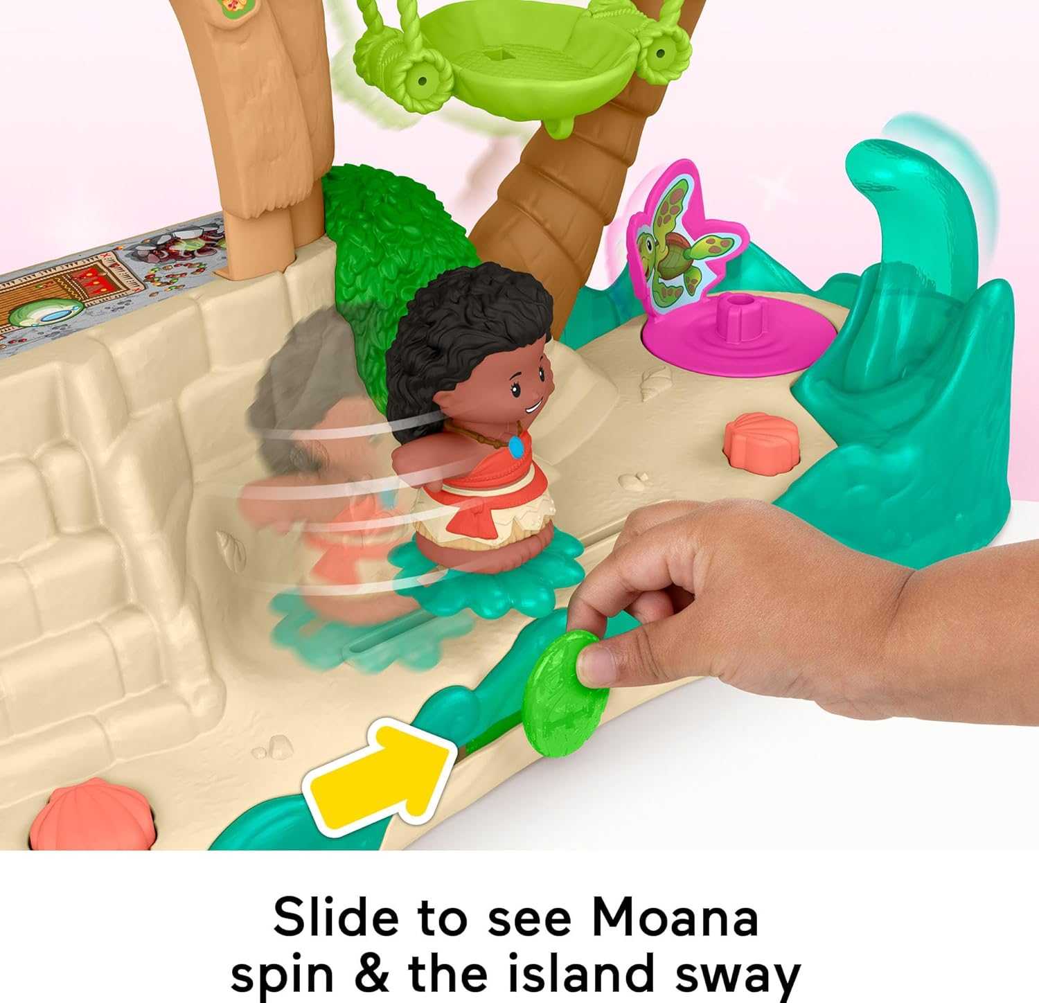 Fisher-Price Little People Toddler Toy Disney Princess Moana Adventure Village Playset with Figures for Pretend Play Kids Ages 18+ Months image number 2