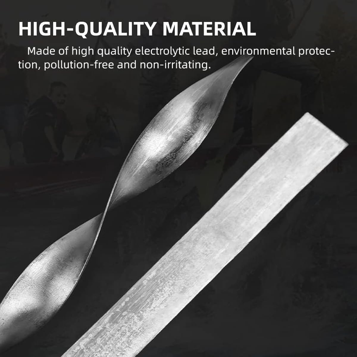 AIMALL 20PCS Lead Rolls for Competitive Fishing, 1Mm Thick Lead Leather Strips for Fishing Gear, Multi-Size Electrolytic Lead Roll for Balancing Weight, Easy-To-Use Fishing Tackle Accessories image number 5