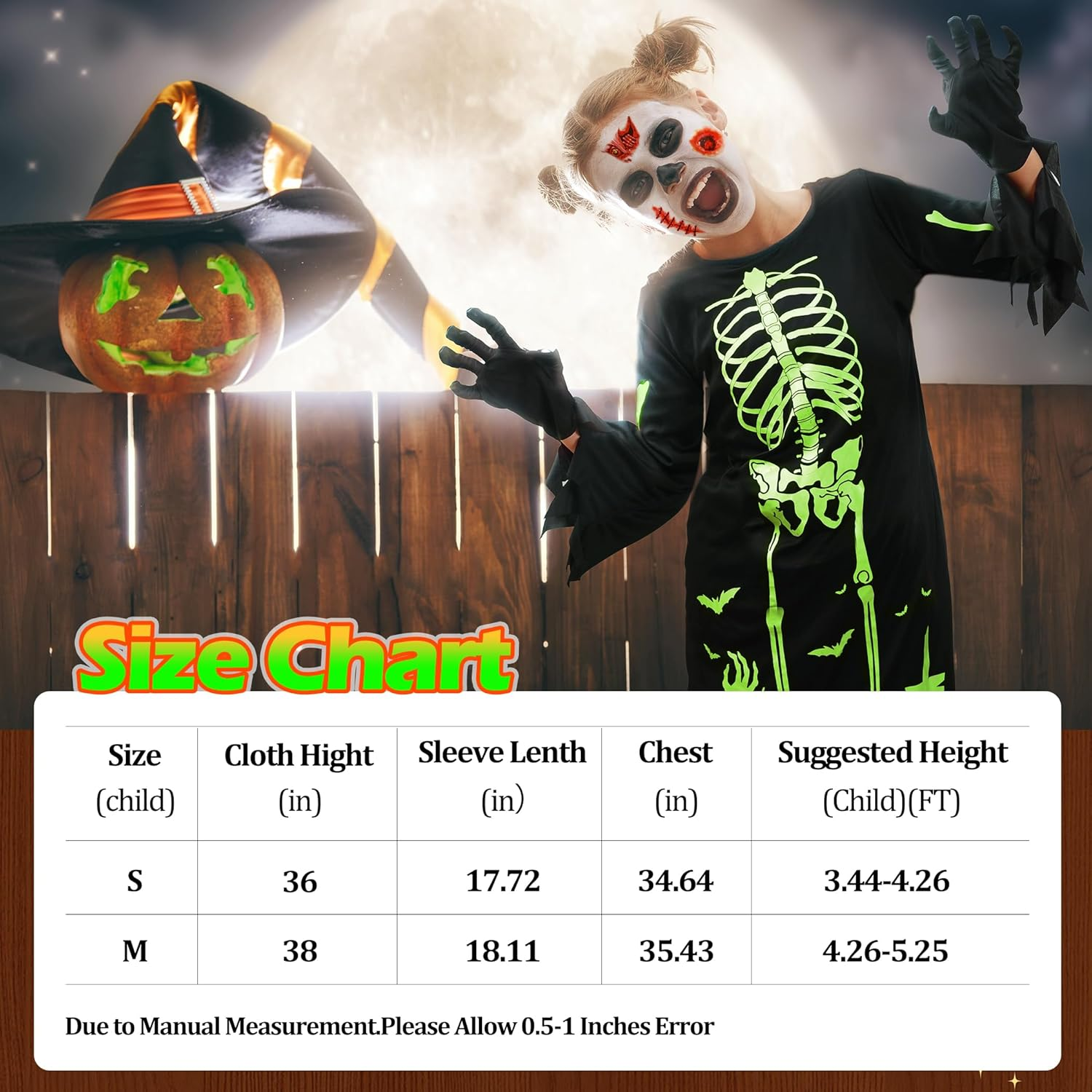 Skirfy Halloween Costumes,Glow in the Dark Cosplay Costumes image number 6