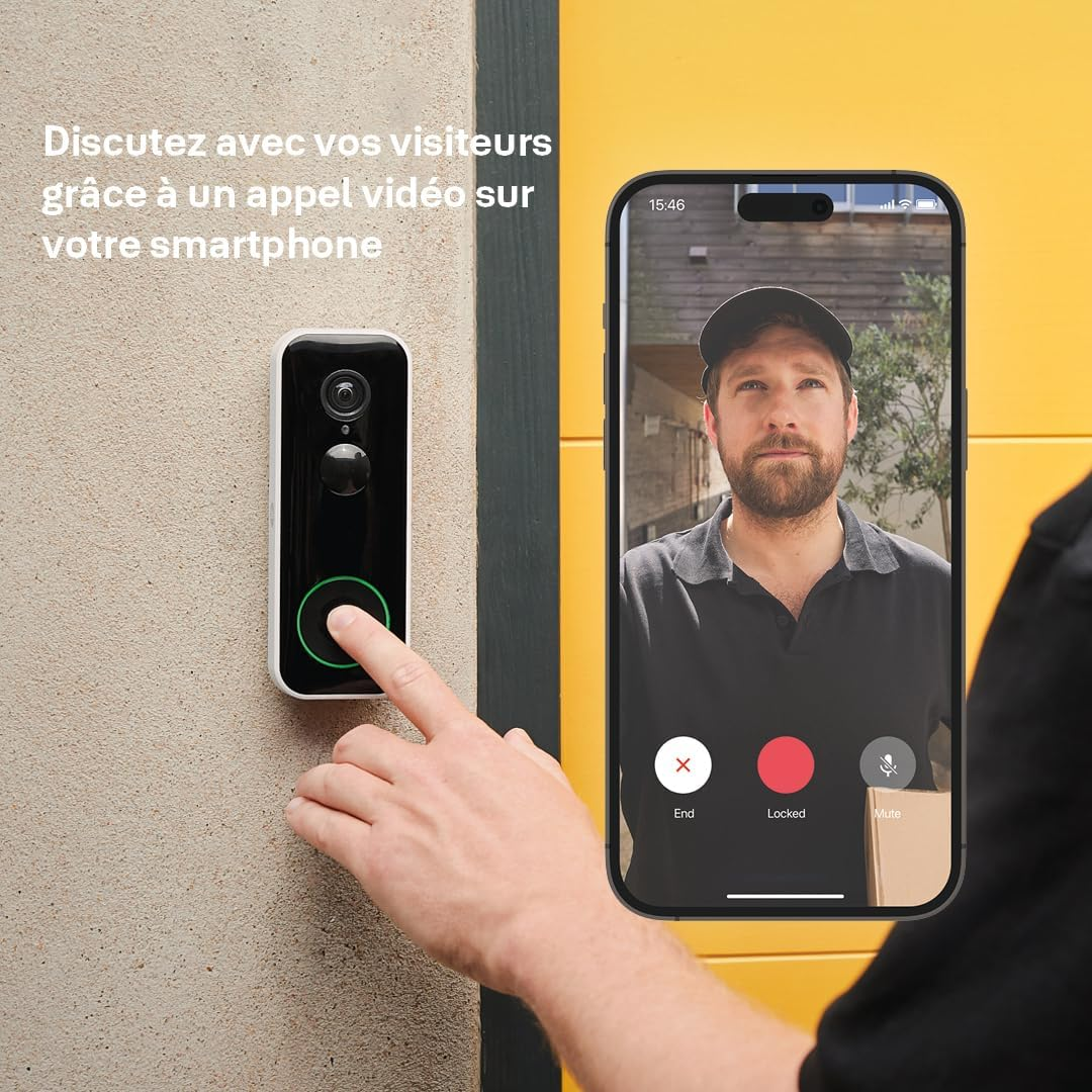 Yale - Smart Video Doorbell - Full HD Live View & Two-Way Audio - Motion Recordings - Customisable Privacy Zones - Night Vision - Real-Time Call - Works with Yale Home App image number 5