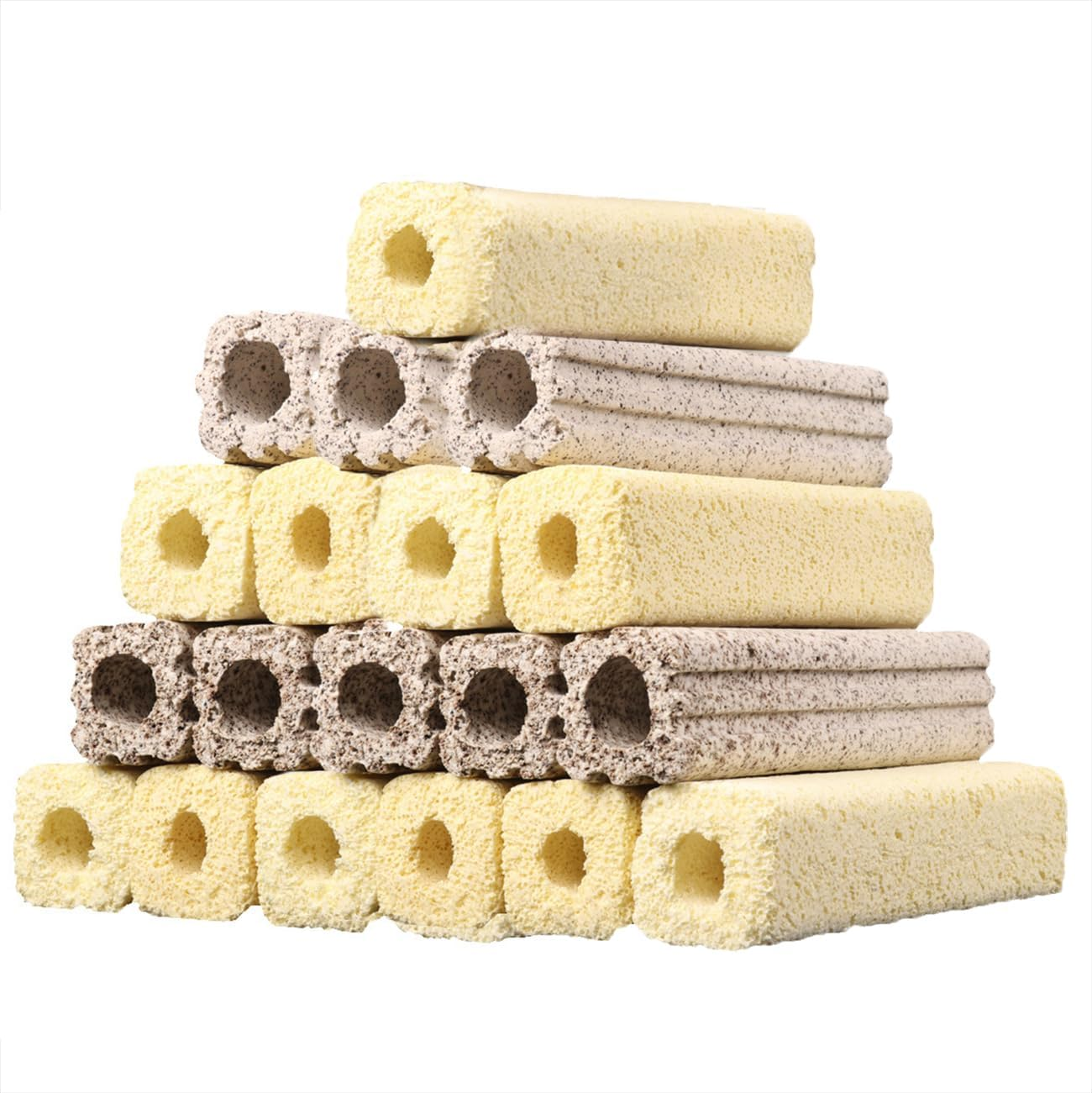 20Pcs Long Aquarium Ceramic Bio Filter Media Fish Tank Filter Media for Freshwater and Marine Fish Tank Sump Canister Pond Filter, Vast Surface Area image number 1