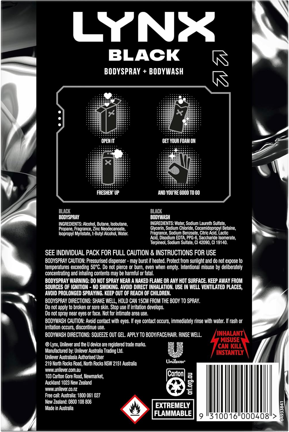 LYNX Giftset Duo Black R25 565 ML image number 2