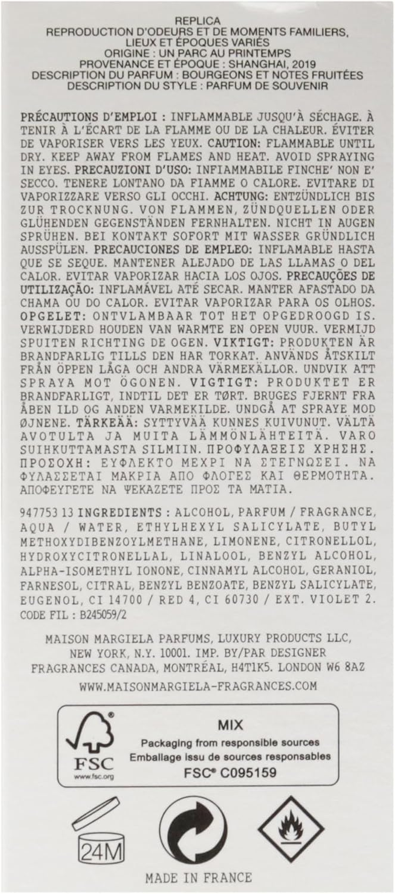 Maison Margiela Replica Springtime in a Park Eau De Toilette Spray 100Ml/3.4Oz