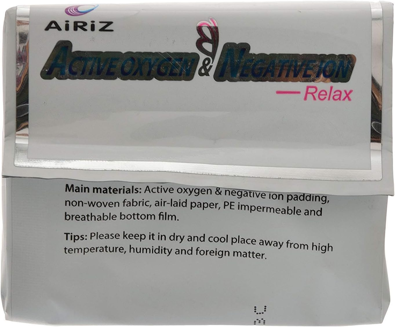 Airiz Active Oxygen and Negative Ion Relax Touchless Soft Cotton Panty Liner -90 Counts (Pack of 3)