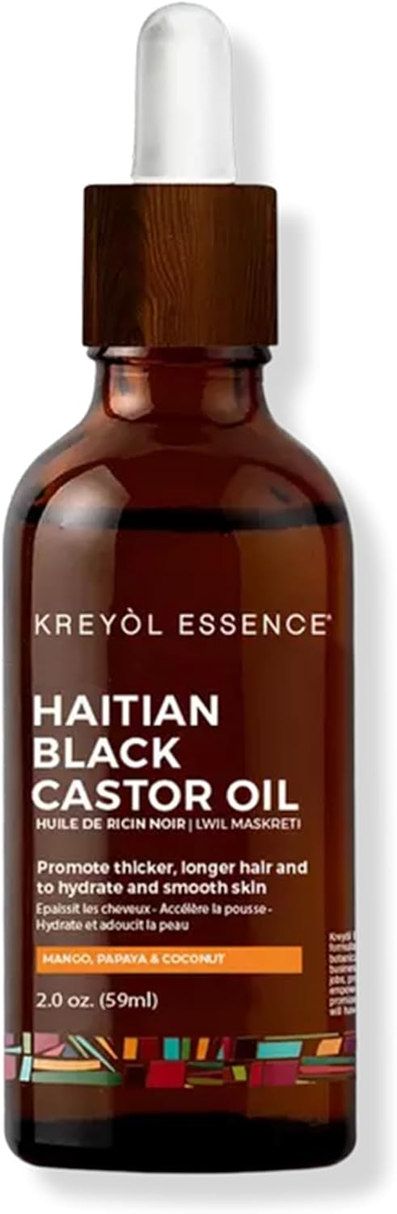 Kreyol Essence - Haitian Black Castor Oil for Skin and Hair, Glass Bottle - Fuller-Looking Hair, Hexane Free, Natural Humectant image number 3