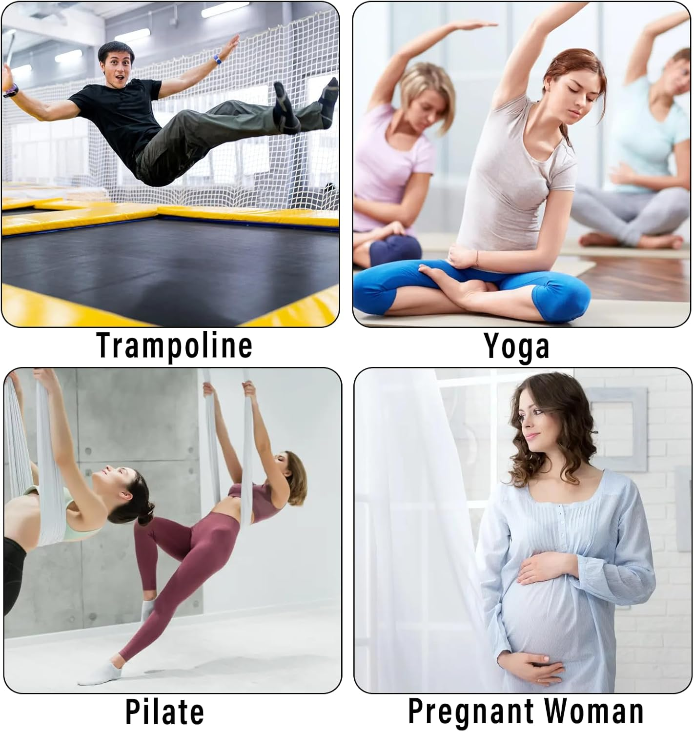 Supcomsta Non Slip Socks for Men Women, Grippy Socks Fitness Grip Sock Pilates, Pilates Grip Yoga Socks with Grips for Women Sport Dance - Men, 3-Black image number 2