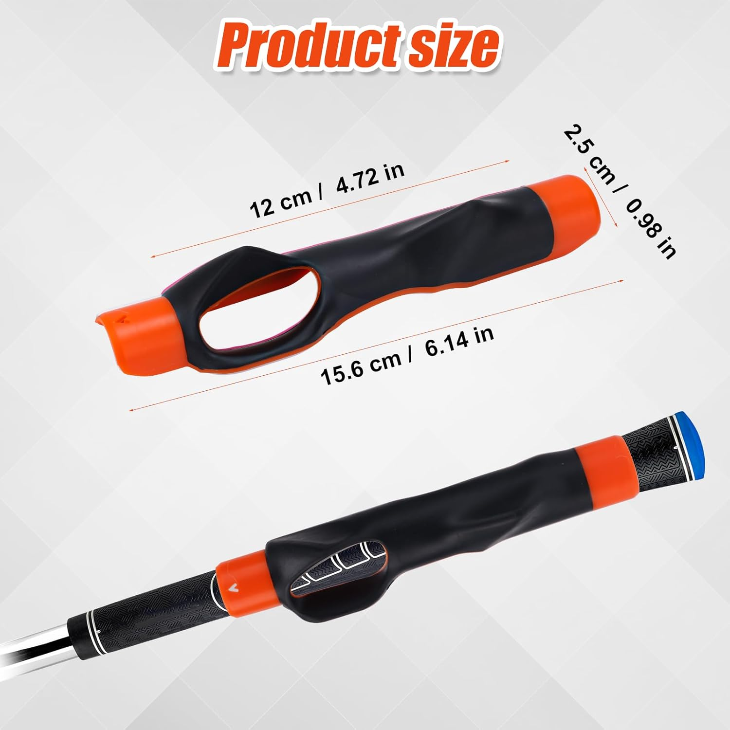 Golf Grip Trainer, Anti-Slip Golf Swing Trainer Practice Aid Accessories for Improving Hand Positioning on Golf Club for Beginner Learn Correct Grip Posture - Yellow image number 3