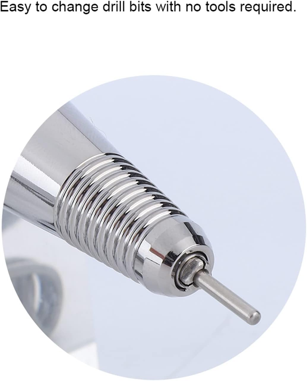 Nail File Electric Nail Cutter, 35000 Rpm Handpiece Replacement Handle Manicure Pedicure Nail Polish Cutter Handpiece for Professional Nail Polishing Grinder image number 3