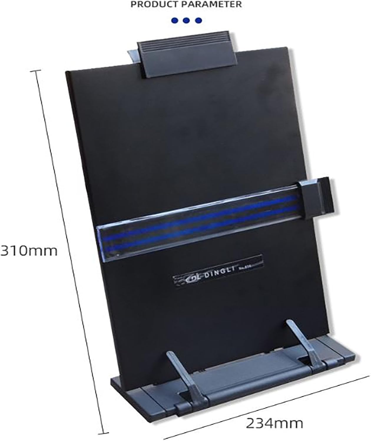 SYGELER Desktop Document Holder Stand with 7 Adjustable Positions, Paper Stand Document Holder for Desk Typing,Cookbook Stand, Book Display Stand (Black) image number 1