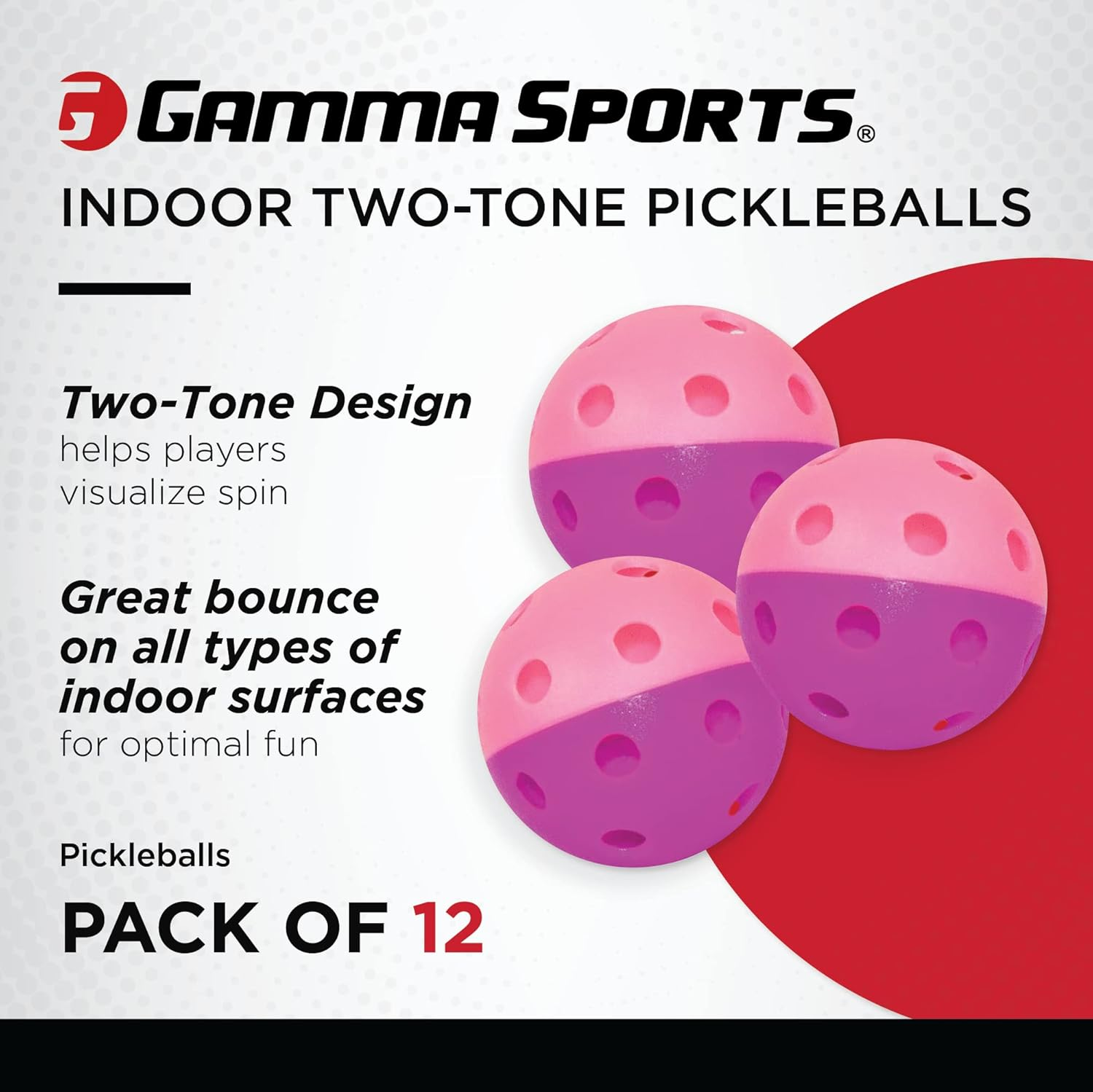 Gamma Sports Photon Indoor and Outdoor Pickleballs, High-Vis Optic Green USAPA Approved Pickleball Balls, (3, 6, & 60 Packs Available) image number 5