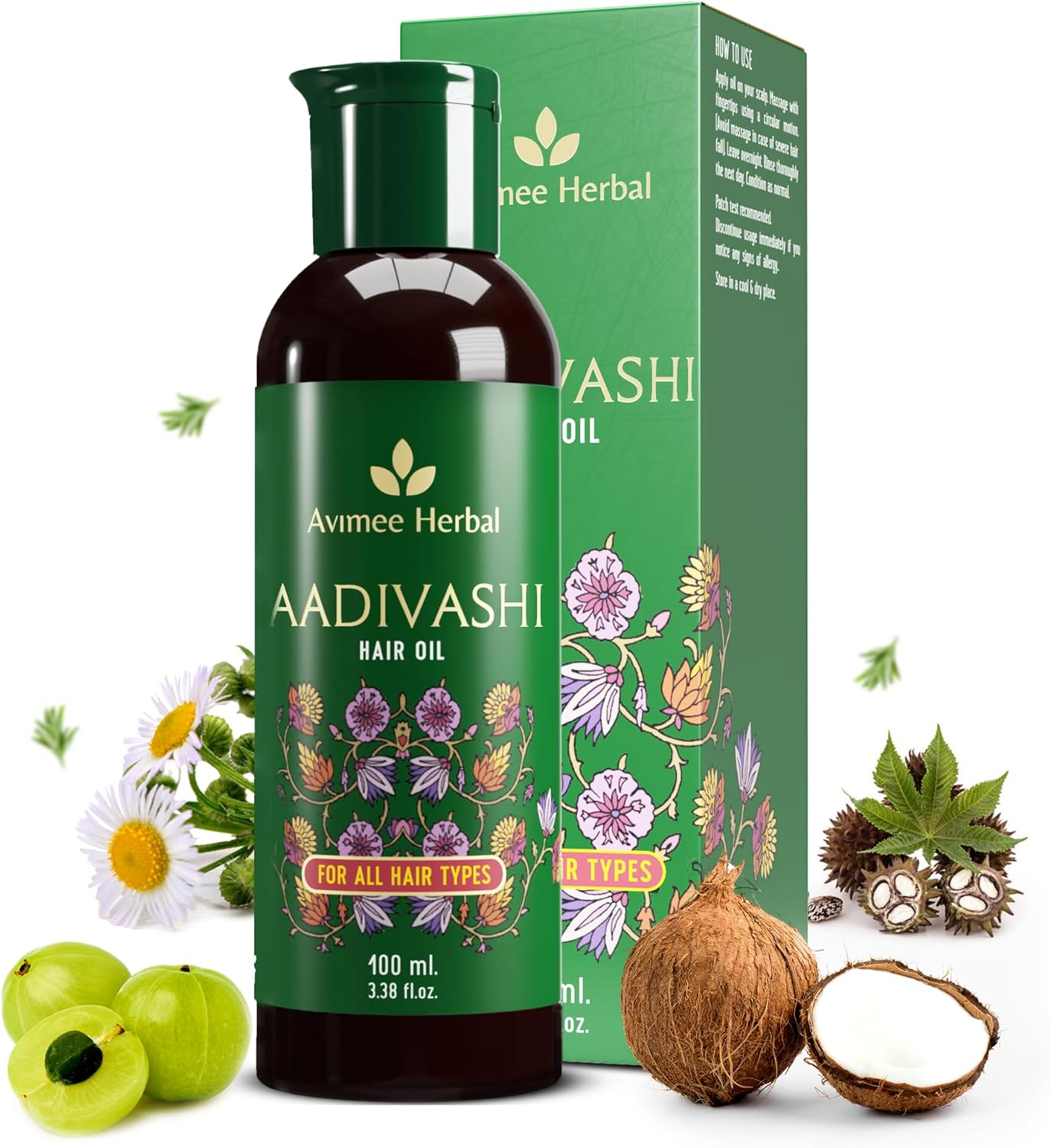 Original Adivasi Hair Oil for Hair Fall | with Onion, Rosemary, Castor, Amla, Almond, Coconut, Brahmi & Bhringraj Oil | for Men & Women | 100 Ml (Pack of 2) image number 6