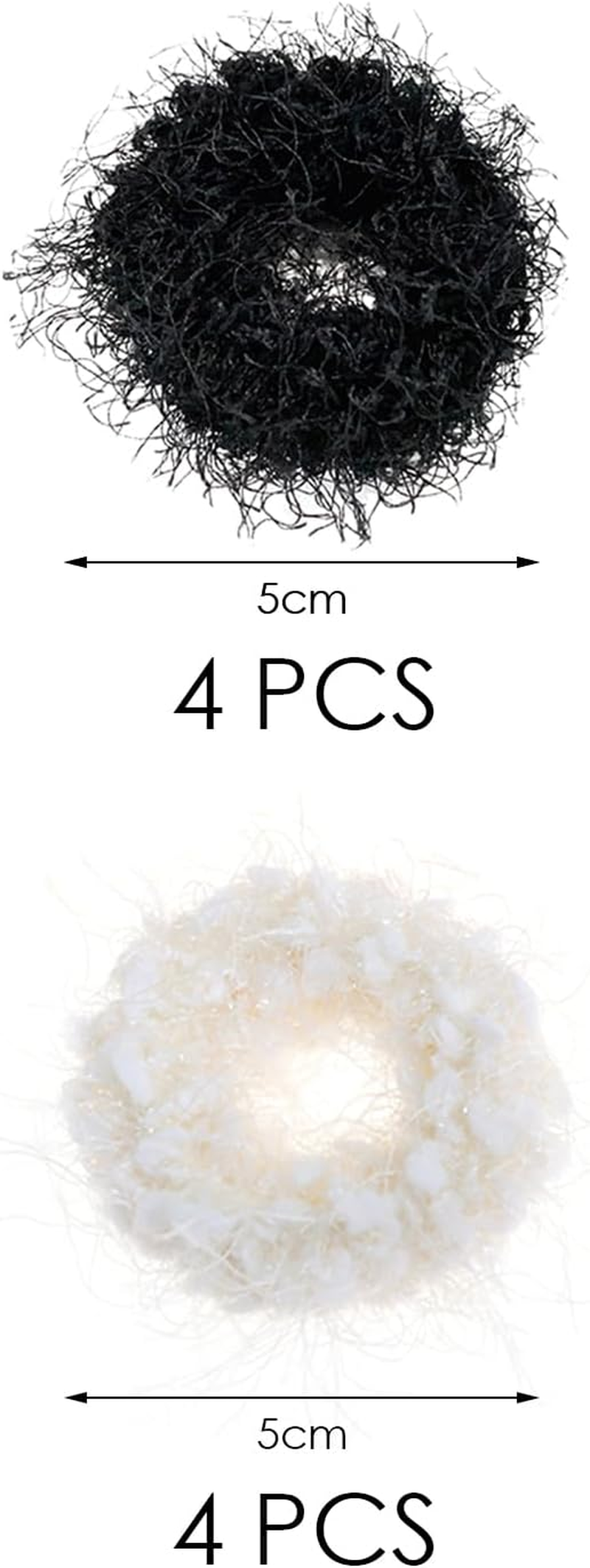 Pack of 8 Plush Hair Rings, Creative and Cute Hair Rings, Simple and Versatile Hair Accessories and Hairstyle Accessories.