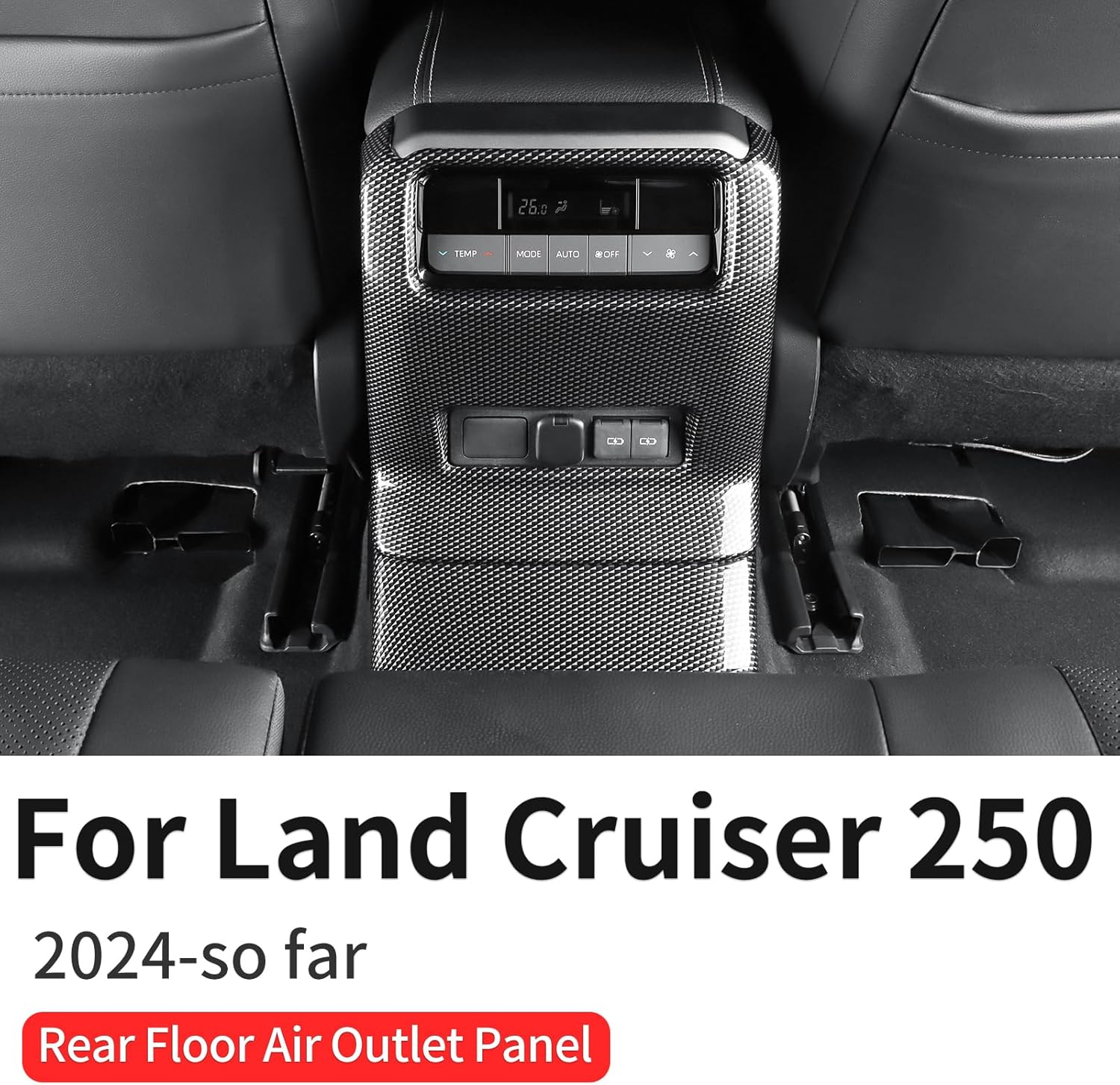 Armrest Box Anti-Kick Panel for 2024 2025 2026 Toyota Landcruiser Prado 250 Lc250 J250 Rear Button Decorative Cover Internal Modification Accessories Land Cruiser 250 (Armrest Box Anti-Kick Panel) image number 2