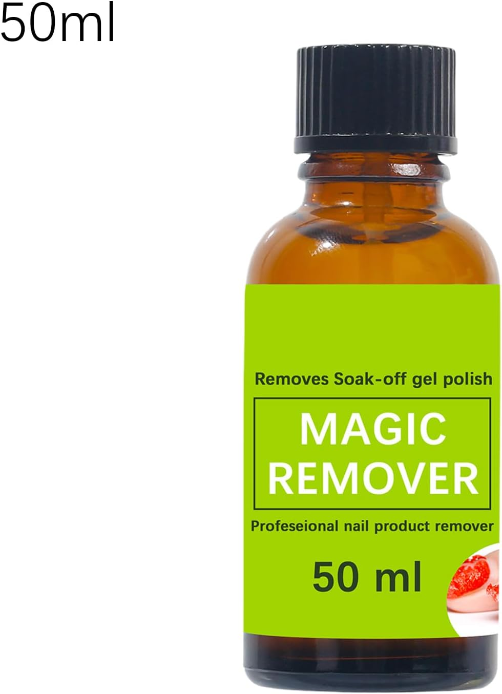 Qkbuza Acrylic Nails Remover,50Ml Soak off Gel Polish Remover - Natural Gentle Drop Supplies Removal for Home Women Girls Beginners image number 2