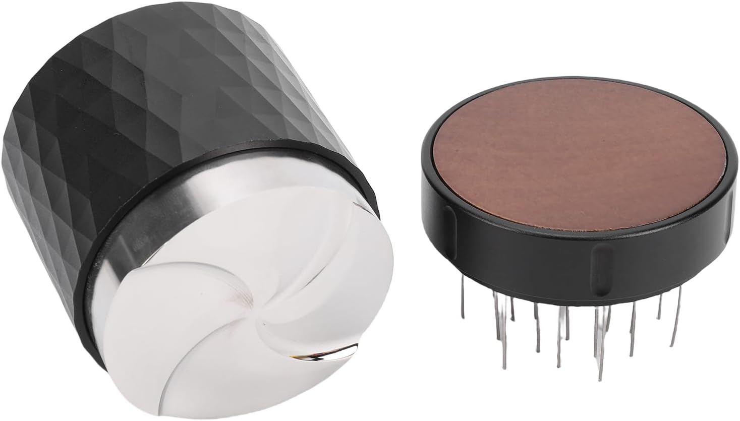 GLOGLOW Coffee and Tea Supplies Tamper, Stainless Steel Base with Walnut Wood Cover for Even Grounds and Balanced Extraction, Ideal for Home Baristas and Cafes 58Mm Coffee Distributor Nan image number 5