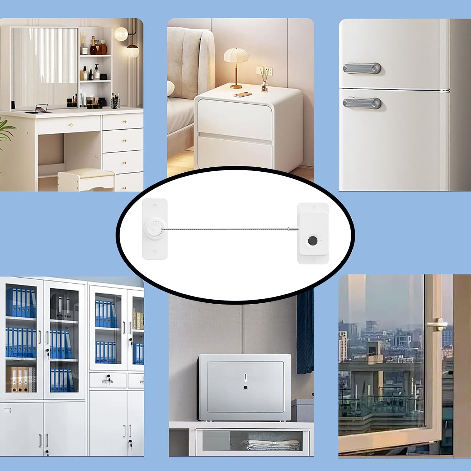 CMNGJ Child Safety Lock with Fingerprint Unlock, Smart Cabinet Lock One-Touch Fingerprint Unlocking, Easy-To-Use and Secure for Home, Office, Perfect for Cabinets, Drawers, Liquor, Cupboard