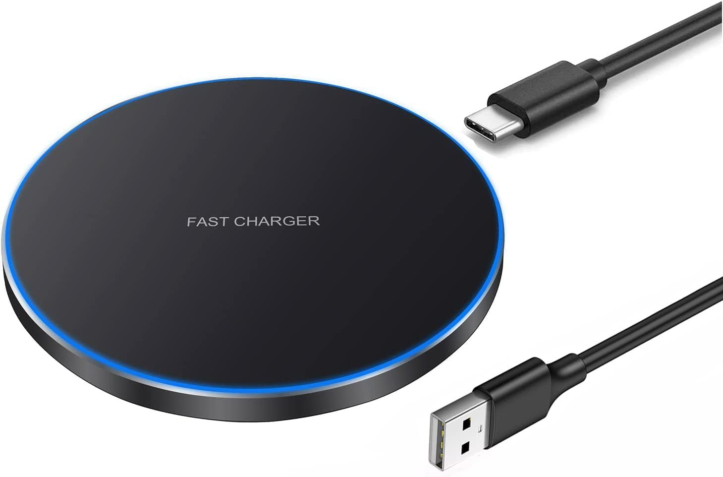 Fast Wireless Charging Pad Compatible with Iphone 16 15 14 13 12 11 Pro Max/13 12 Mini/Xr/Xs/X,Samsung Galaxy Z Fold/Flip,S24/S23/S22/S21/S20/Note 20,Pixel 9 Pro,Airpodpro/Galaxy Buds/Pixel Buds image number 3